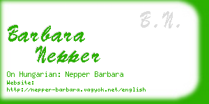 barbara nepper business card